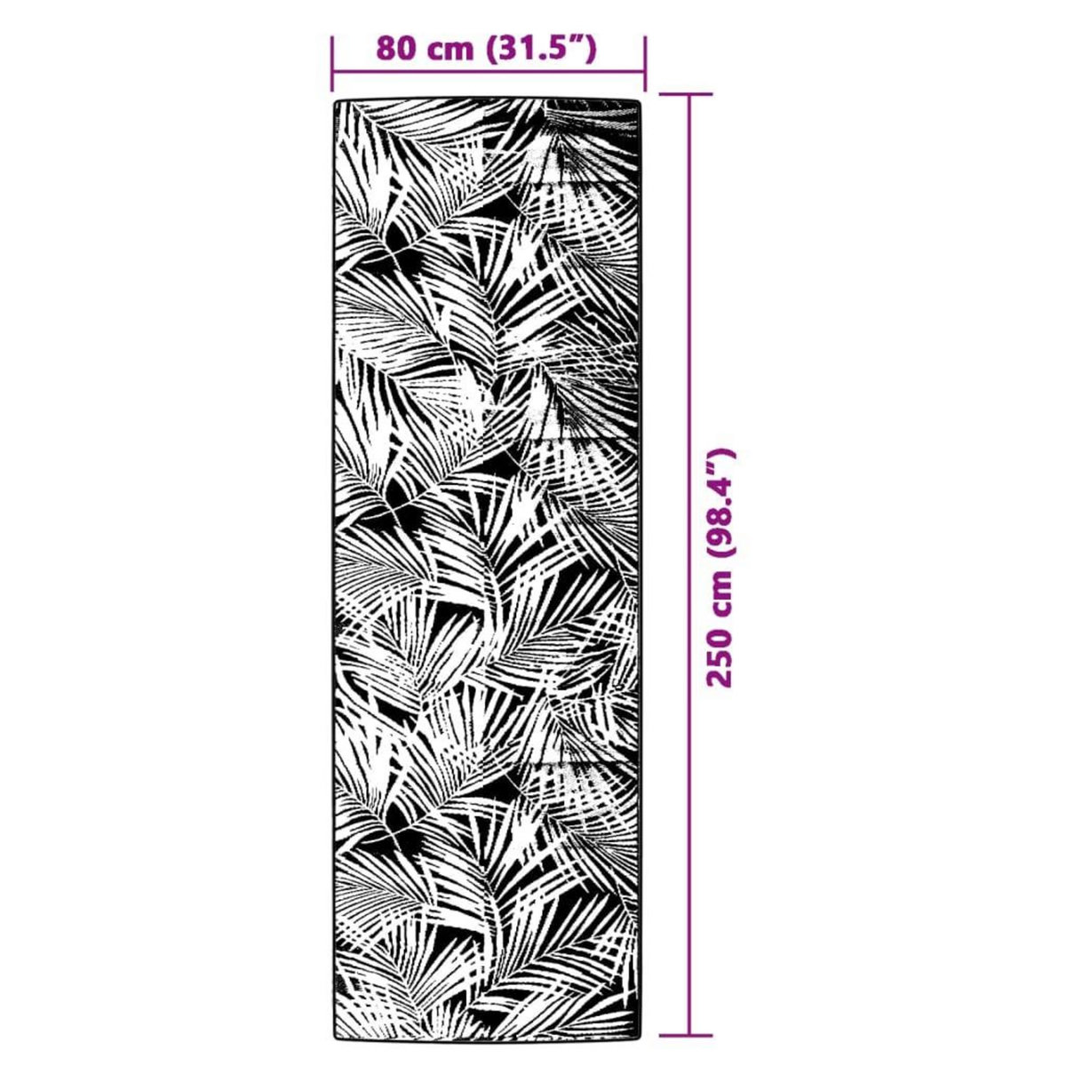 VIDAXL Tapis d'exterieur ARAKIL vert 80x250 cm PP