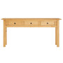 Voir la diapositive 3 : IDIMEX Table console CANCUN meuble d'appoint en bois avec 3 tiroirs, en pin massif finition teintée/cirée