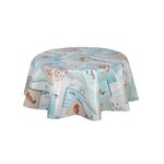 HABITABLE Nappe en toile cirée ronde Hypo - Diam. 150 cm - Bleu