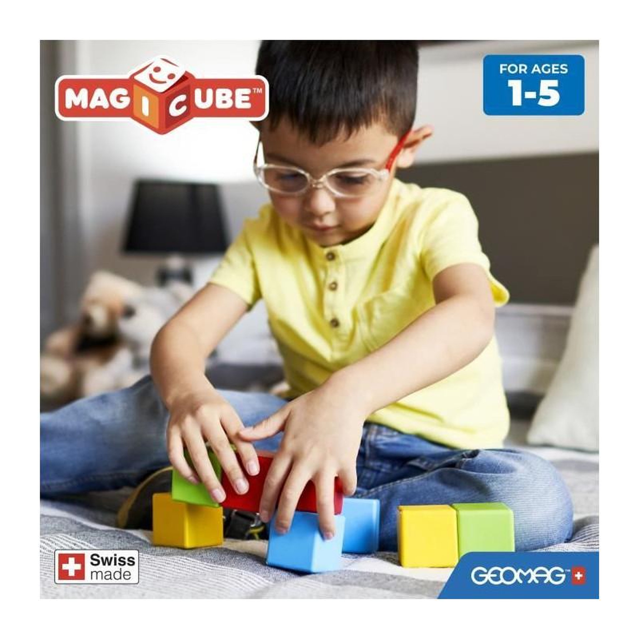 Voir la diapositive 5 : Geomag Jeu de construction magnétique - GEOMAG - Magicube Recycled Creative Set - 8 pieces - Plastique recyclé - Des 1 an