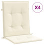 Voir la diapositive 2 : VIDAXL Coussins de chaise de jardin a dossier bas lot de 4 creme
