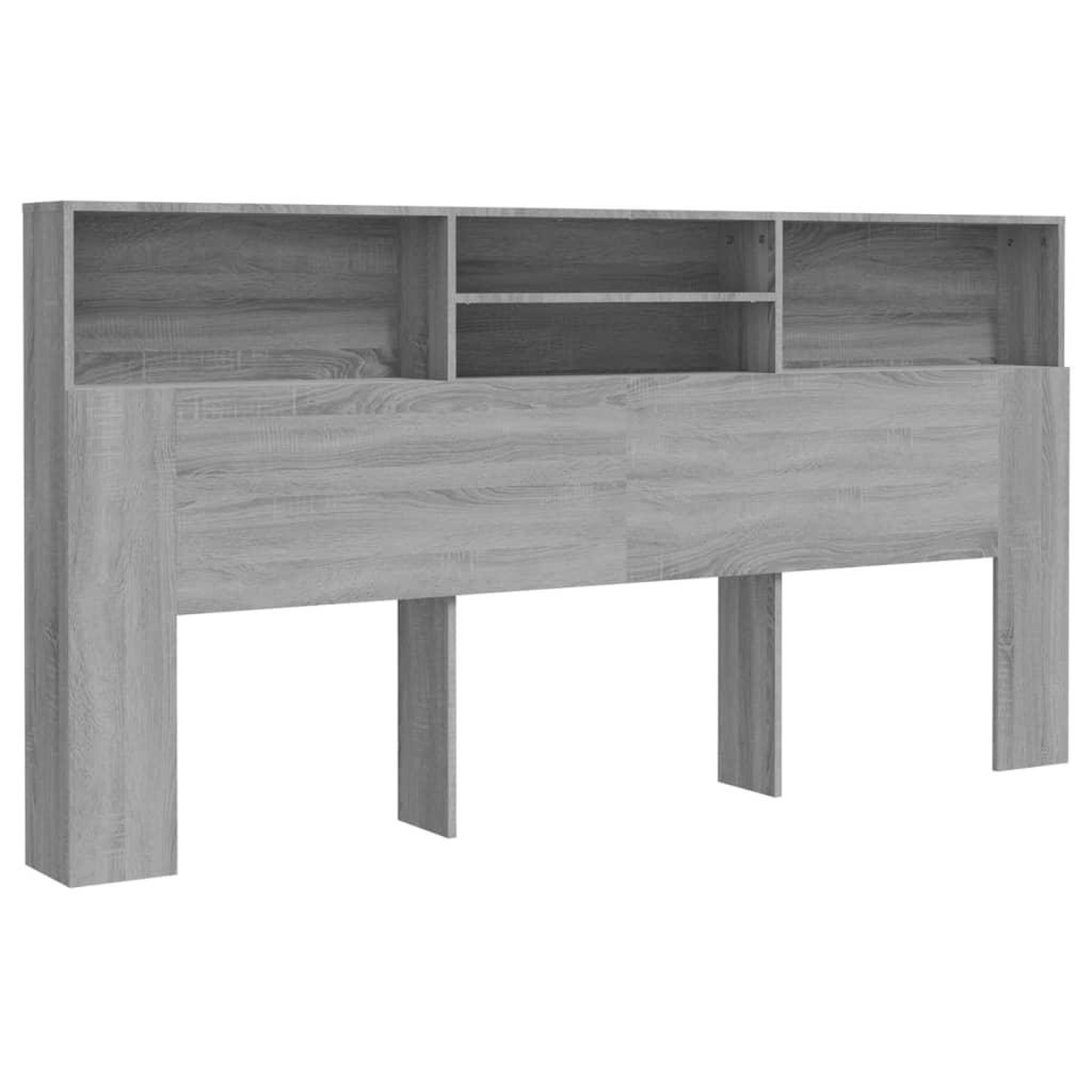 Voir la diapositive 2 : VIDAXL Armoire de tete de lit Sonoma gris 200x19x103,5 cm