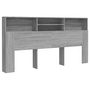 Voir la diapositive 2 : VIDAXL Armoire de tete de lit Sonoma gris 200x19x103,5 cm