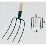 Leborgne Fourche à fumier 4 dents douille - manche bois certifié PEFC 100%