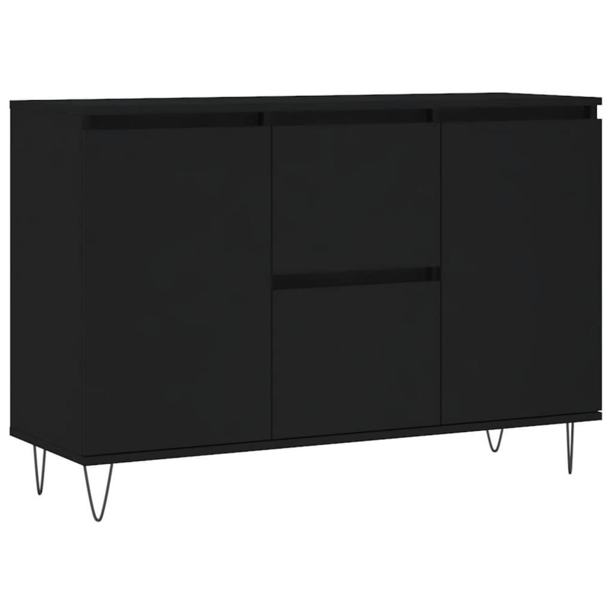 VIDAXL Buffet noir 104x35x70 cm bois d'ingenierie