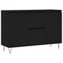 Voir la diapositive 2 : VIDAXL Buffet noir 104x35x70 cm bois d'ingenierie
