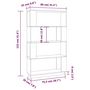 Voir la diapositive 6 : VIDAXL Bibliotheque/Separateur de piece Gris 80x25x132 cm Pin massif