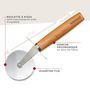 Voir la diapositive 3 : Fackelmann Roulette à pizza manche en bois 31 cm Fackelmann Pizza & Pasta