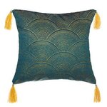 ATMOSPHERA Coussin Déco en Velours  Glitter  40x40cm Bleu