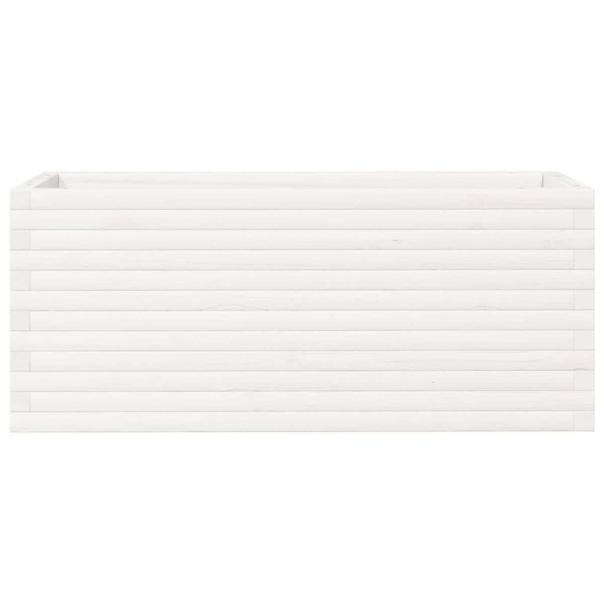 VIDAXL Jardiniere blanc 110x40x45,5 cm bois de pin massif
