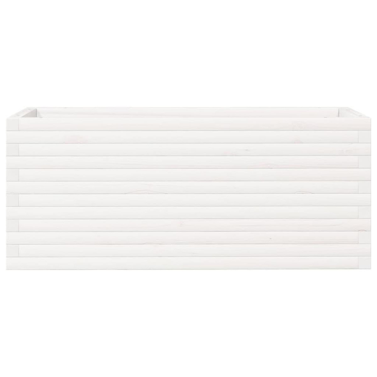 VIDAXL Jardiniere blanc 110x40x45,5 cm bois de pin massif