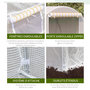 Voir la diapositive 5 : OUTSUNNY Serre de jardin tunnel surface sol 8 m² 4 x 2 x 2 m châssis tubulaire renforcé 18 mm 6 fenêtres blanc