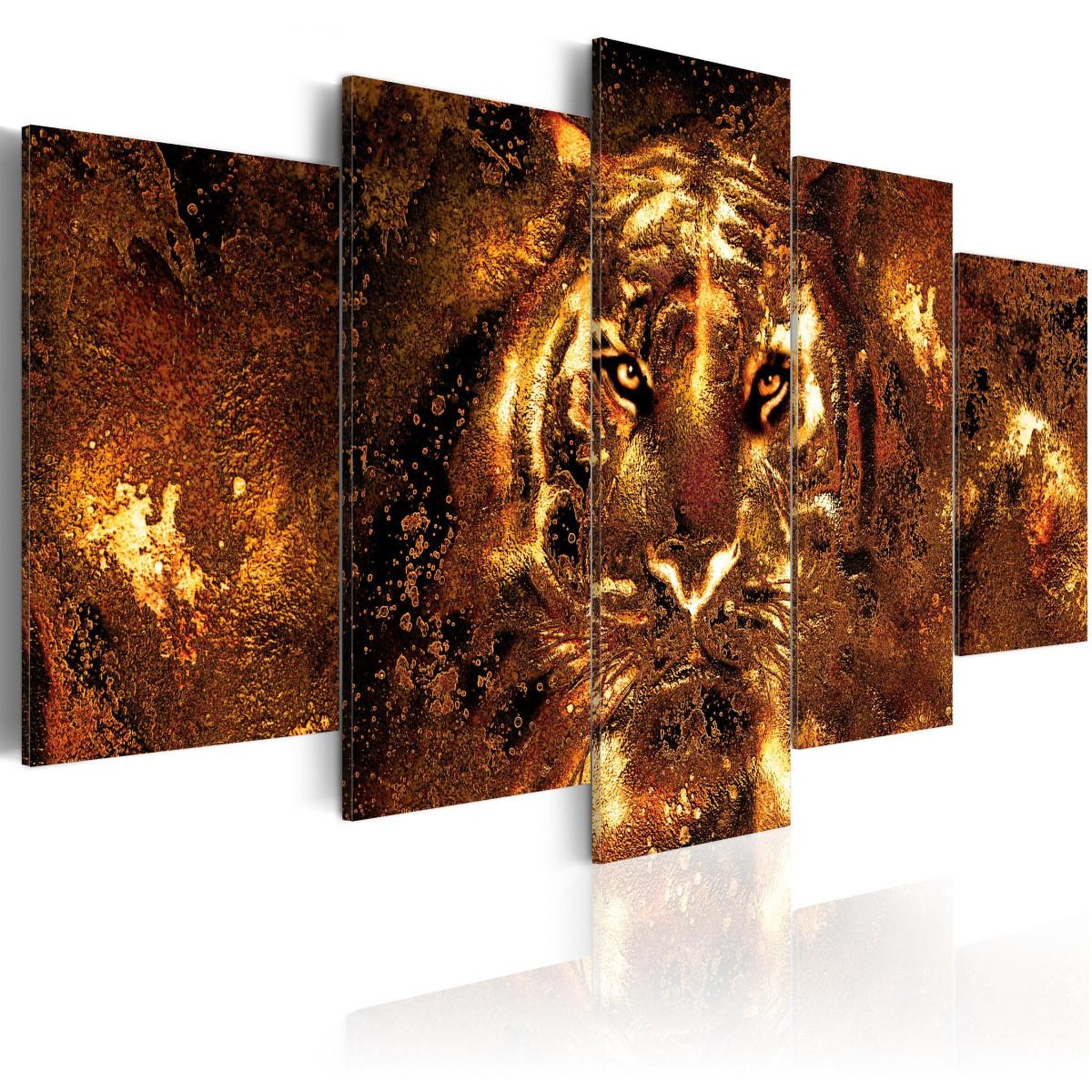 Voir la diapositive 1 : Paris Prix Tableau Imprimé  Golden Tiger