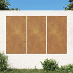 VIDAXL Decorations murales jardin 3 pcs 105x55 cm design du soleil