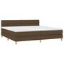 Voir la diapositive 3 : VIDAXL Sommier a lattes de lit avec matelas Marron fonce 200x200 cm