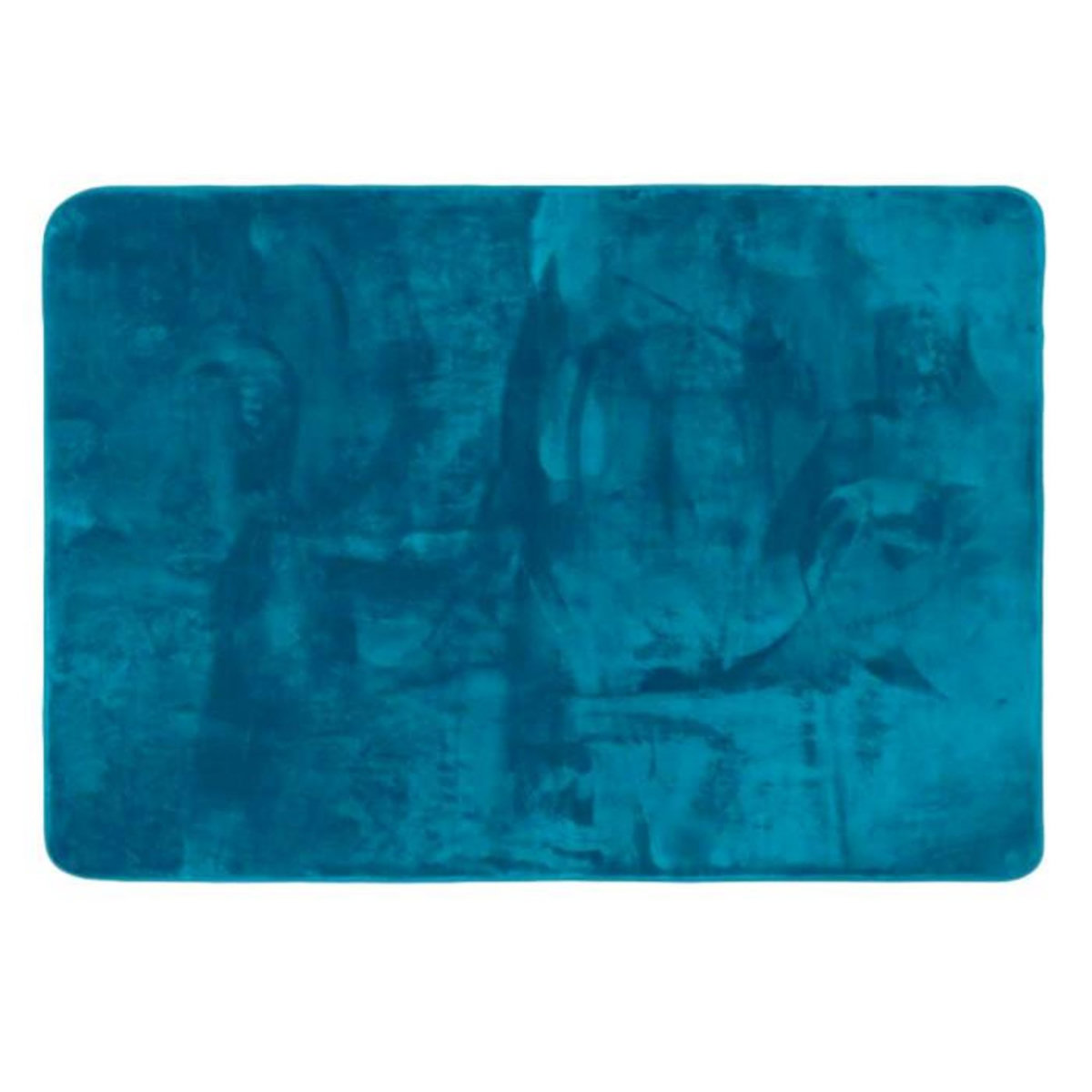 Paris Prix Tapis Uni en Flanelle  Flanou  120x170cm Bleu