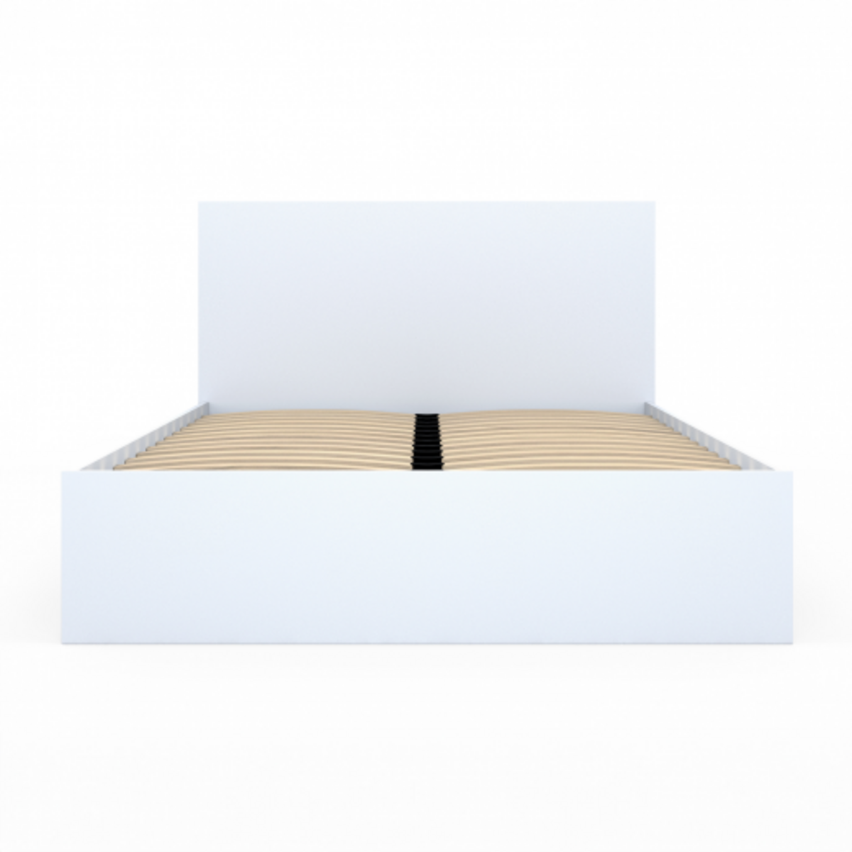 ID MARKET Lit double OMAHA 4 tiroirs sur roulettes avec tête de lit et sommier 140 x 190 cm blanc