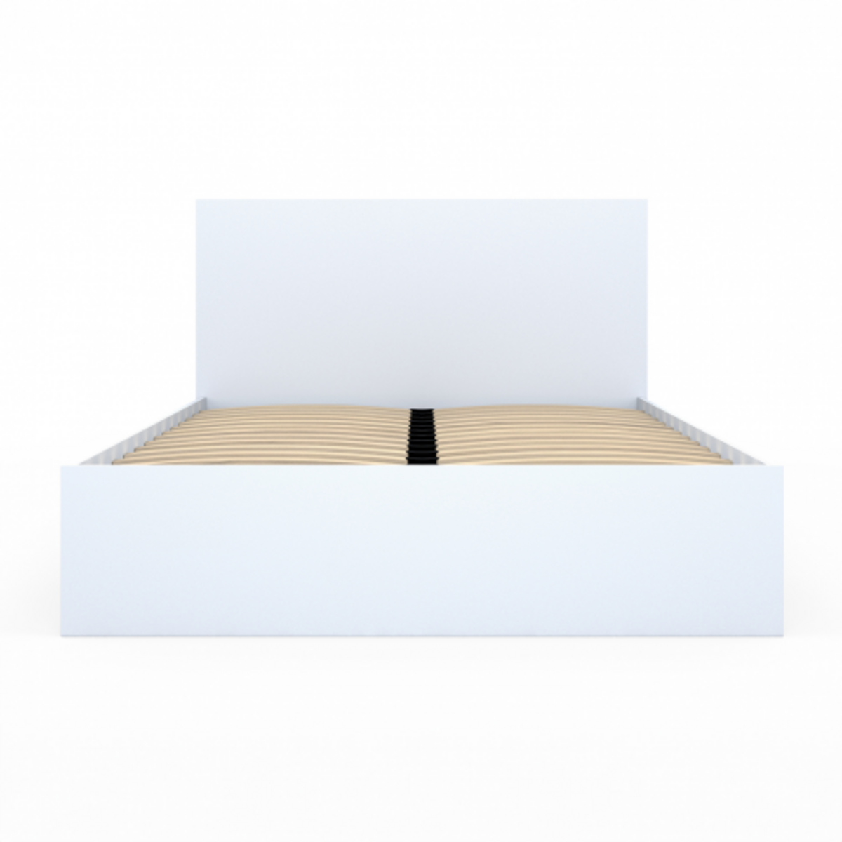 ID MARKET Lit double OMAHA 4 tiroirs sur roulettes avec tête de lit et sommier 140 x 190 cm blanc