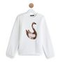 Voir la diapositive 1 : IN EXTENSO Sweat cygne à sequins reversibles fille