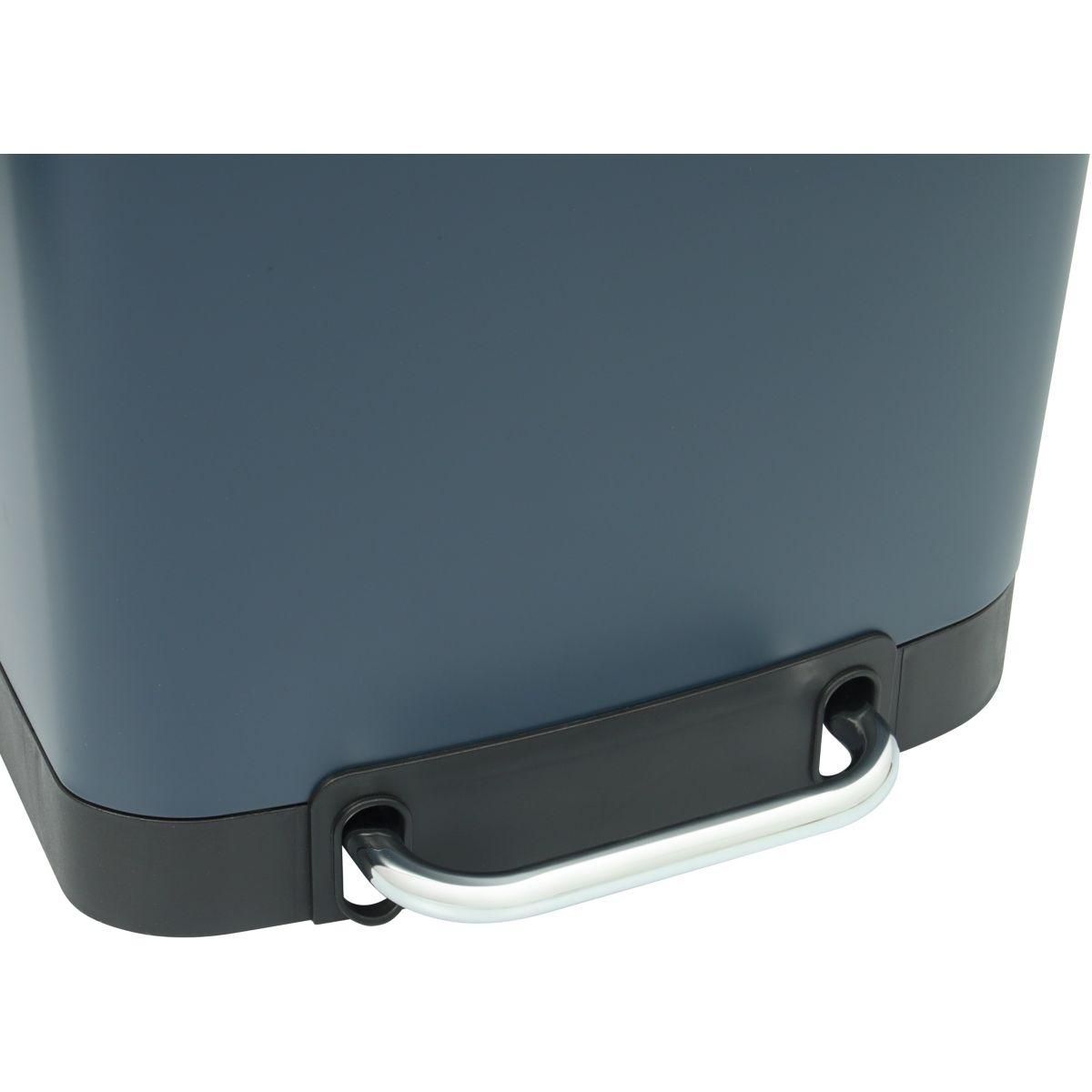 ESSENTIEL B Poubelle manuelle rectangulaire 30L à pédale bleue