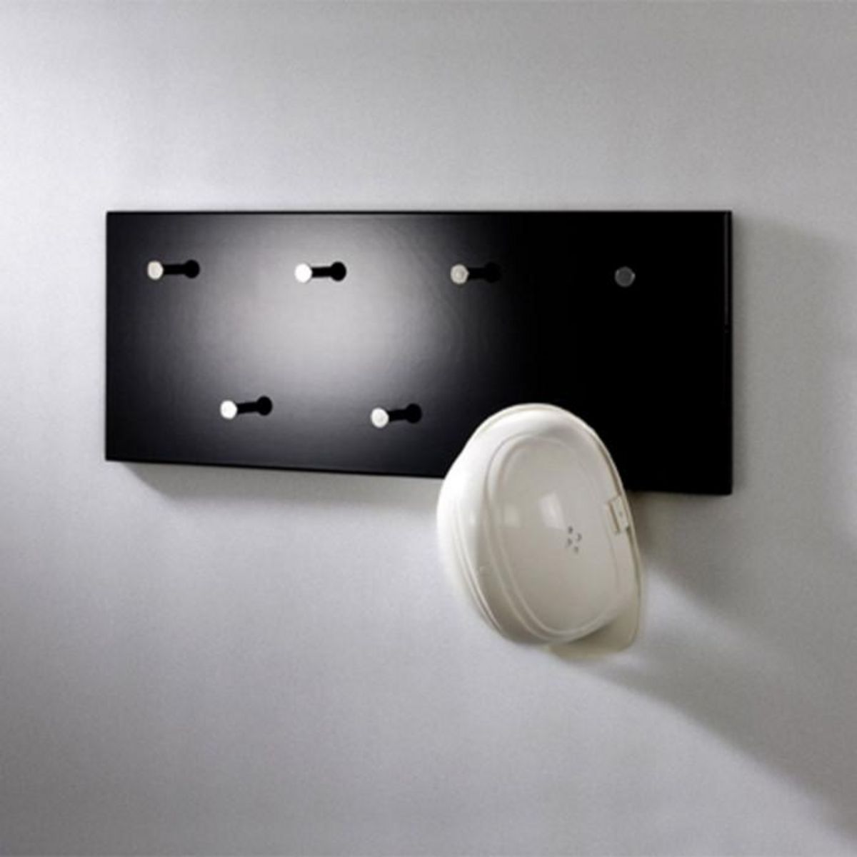 Paris Prix Patère Murale 7 Crochets  Acier  80cm Noir & Chromé