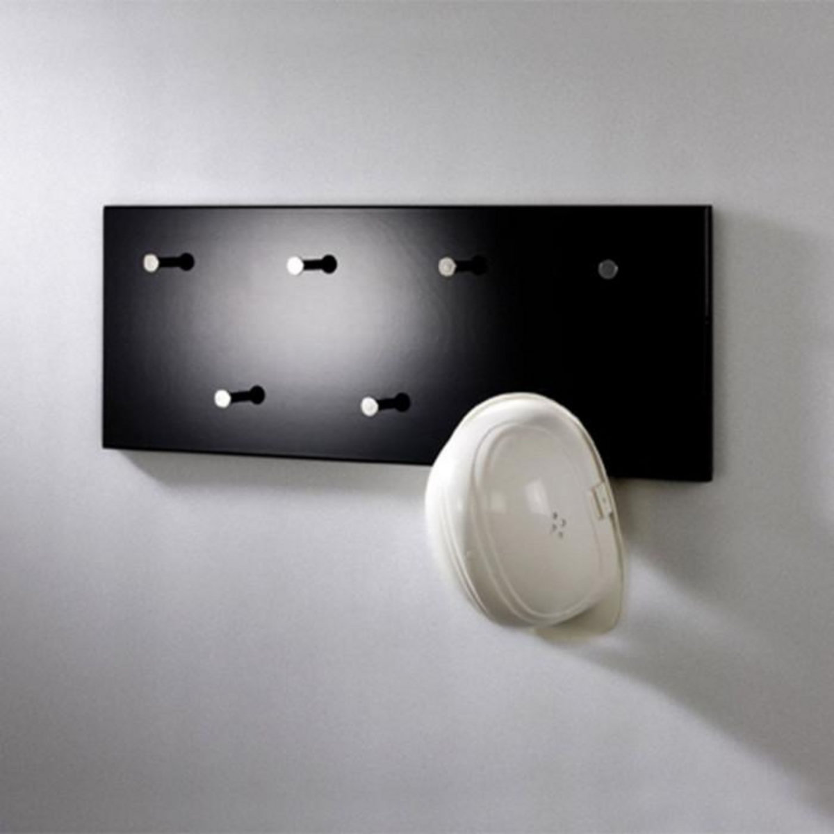 Paris Prix Patère Murale 7 Crochets  Acier  80cm Noir & Chromé