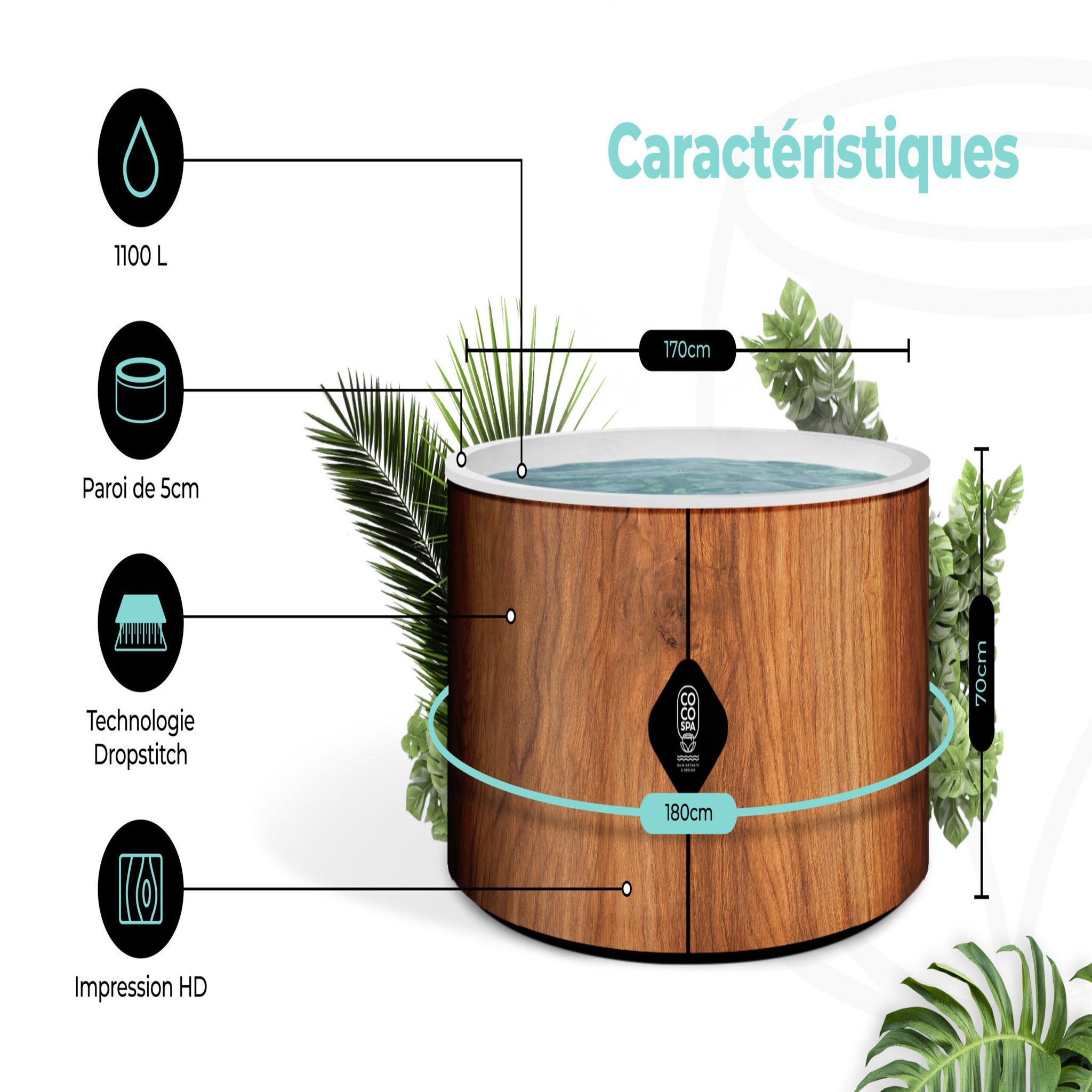 Voir la diapositive 6 : COCO SPA Spa gonflable Tahiti