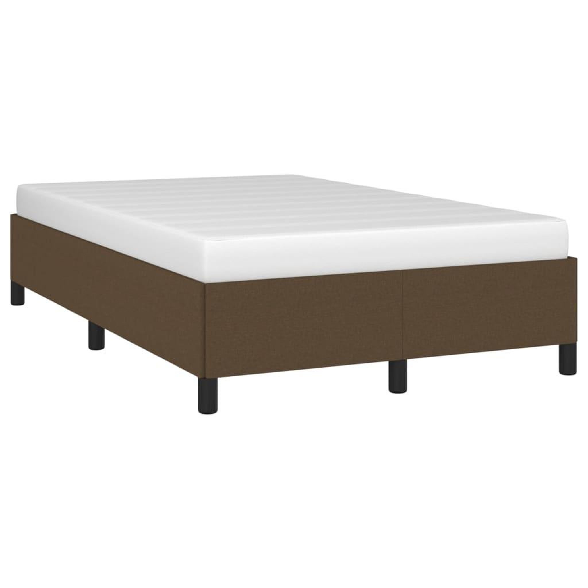 Voir la diapositive 4 : VIDAXL Cadre de lit sans matelas marron fonce 120x190 cm tissu