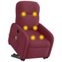 Voir la diapositive 3 : VIDAXL Fauteuil inclinable de massage electrique Rouge bordeaux Tissu