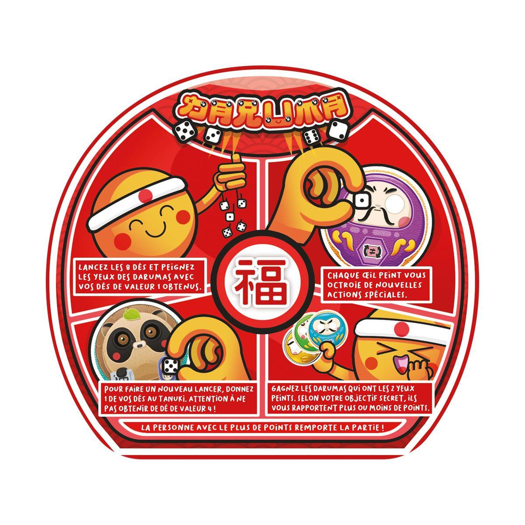 Voir la diapositive 2 : Asmodee Daruma - le jeux de des de strategies