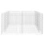 Voir la diapositive 4 : VIDAXL Lit sureleve a gabion Acier 180 x 90 x 100 cm Argente