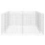 Voir la diapositive 4 : VIDAXL Lit sureleve a gabion Acier 180 x 90 x 100 cm Argente