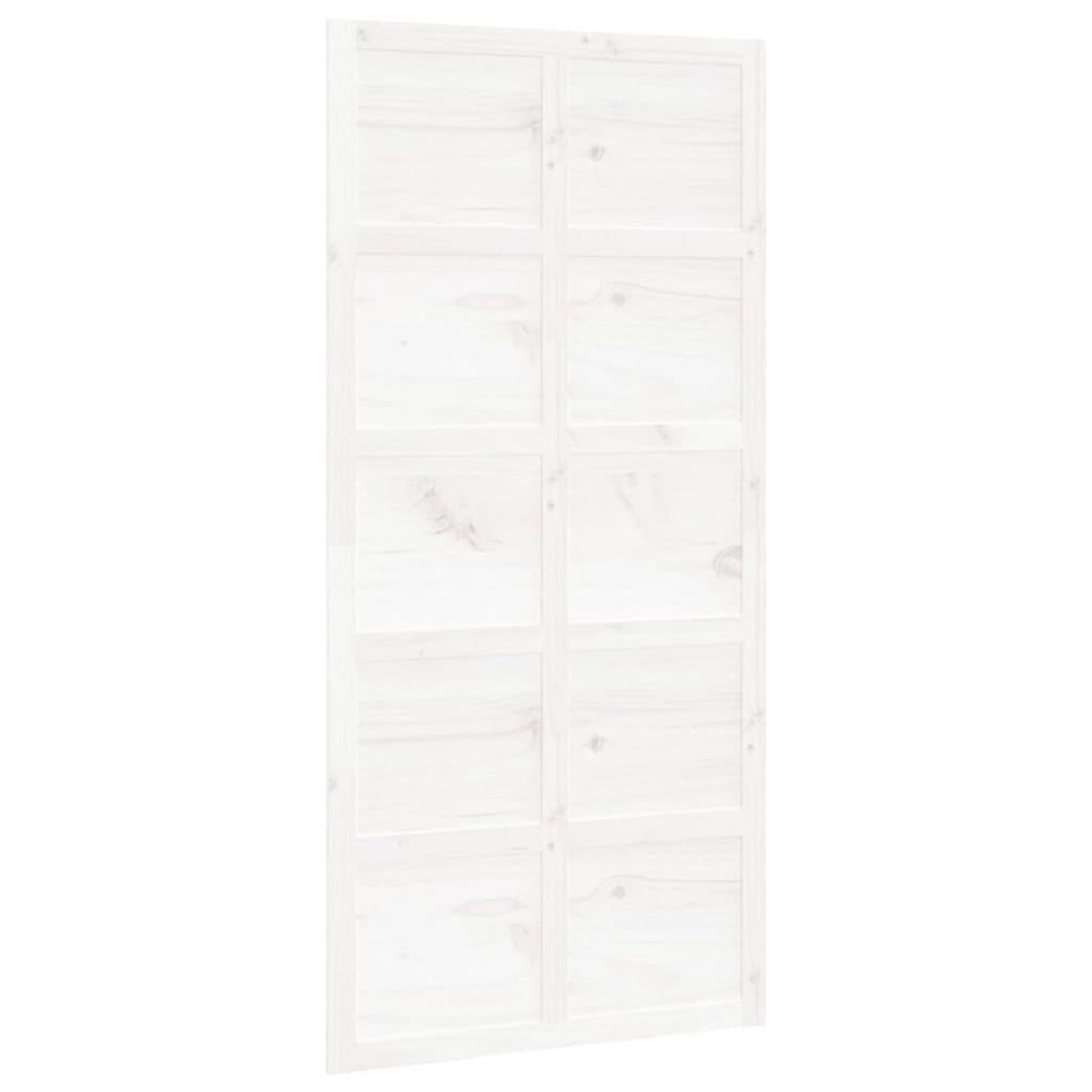 VIDAXL Porte de grange Blanc 100x1,8x214 cm Bois massif de pin