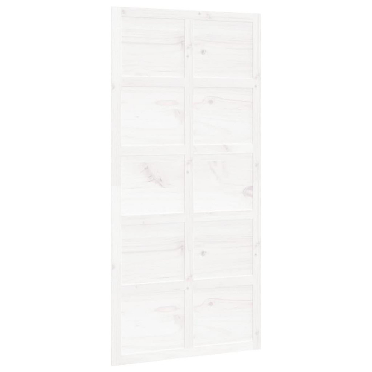 VIDAXL Porte de grange Blanc 100x1,8x214 cm Bois massif de pin