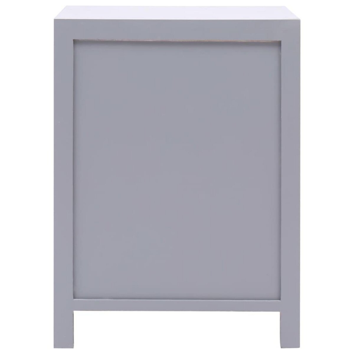 VIDAXL Table de chevet Gris 38x28x52 cm Bois de Paulownia