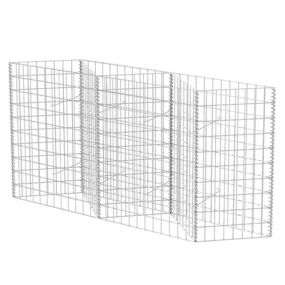 VIDAXL Panier de gabion Acier galvanise 120x30x100 cm