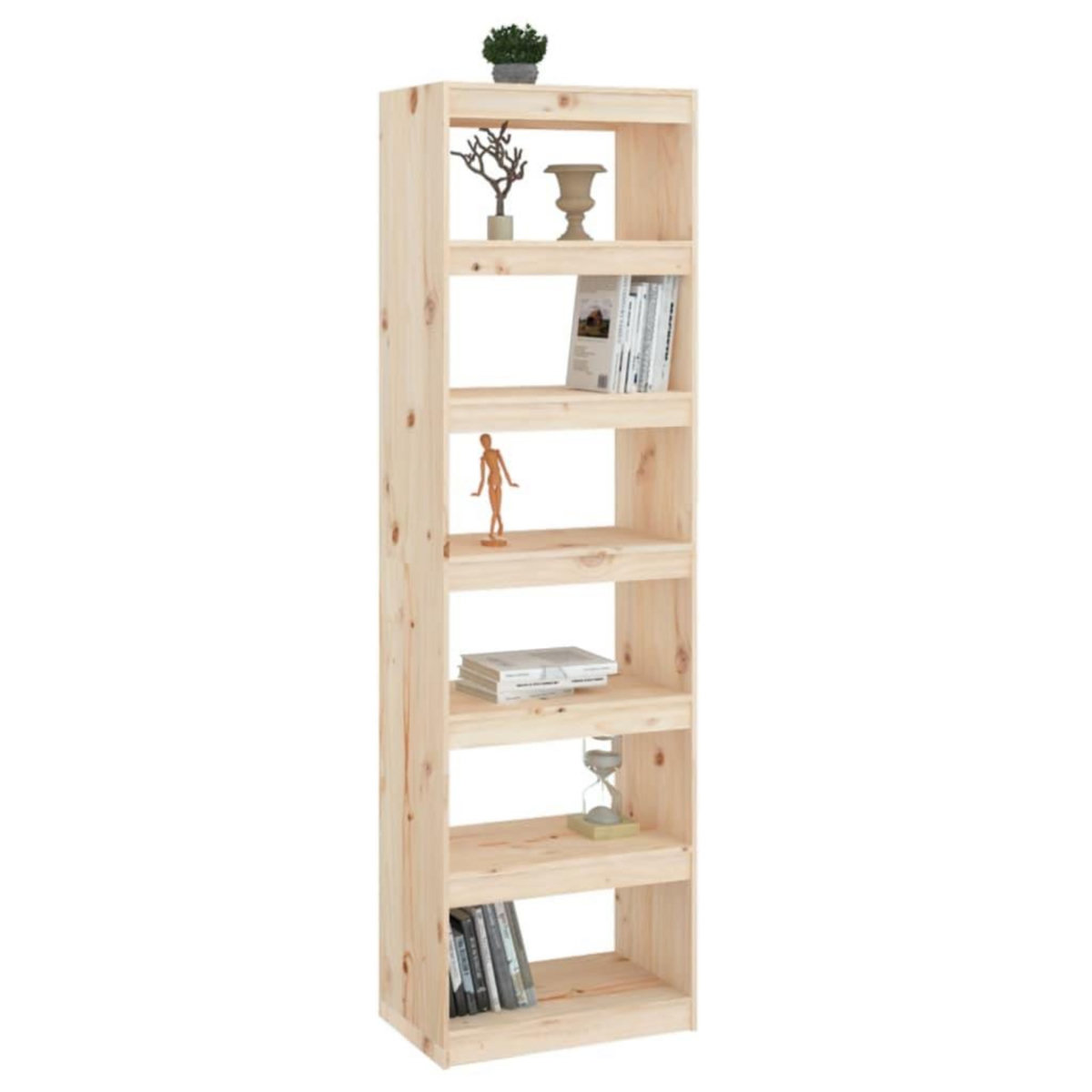 VIDAXL Bibliotheque/Separateur de piece 60x30x199,5 cm pin massif