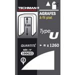 TECHMAN Agrafes 6 mm - type U
