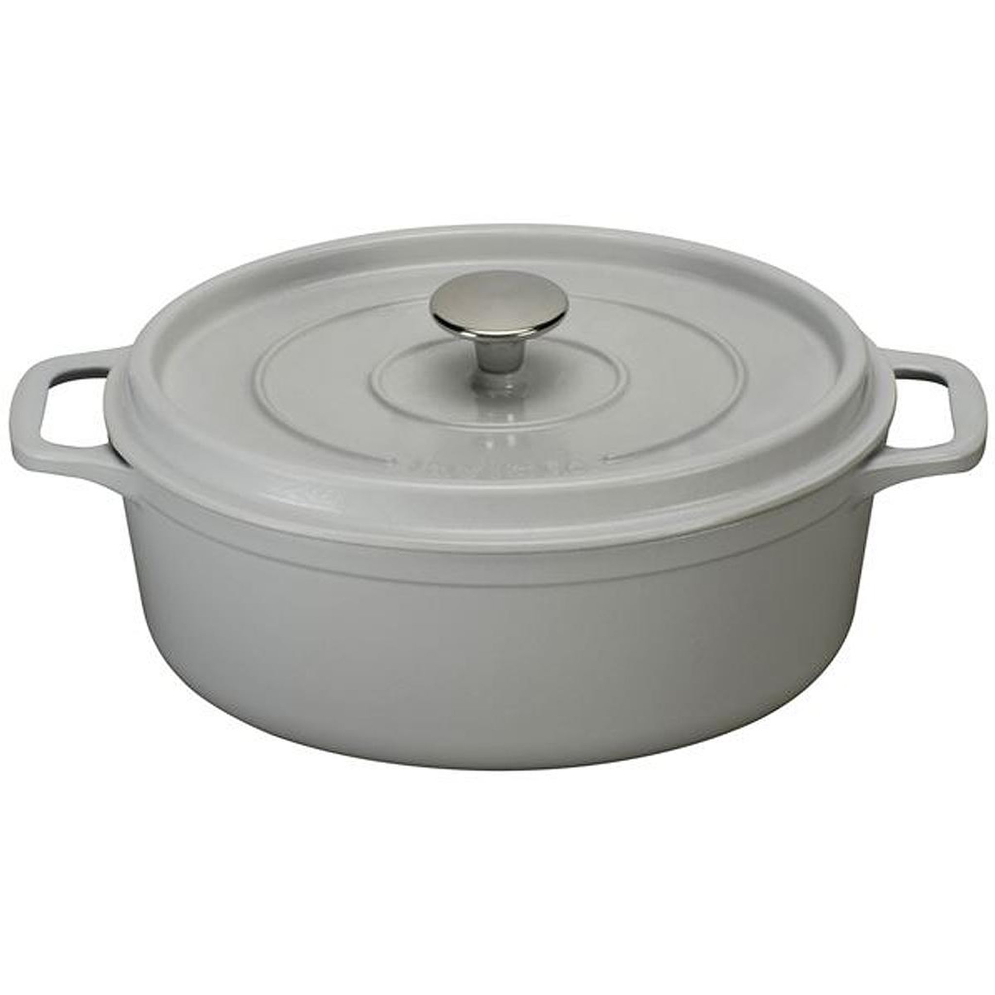 Invicta Cocotte ovale en fonte émaillée 31cm gris - 403312