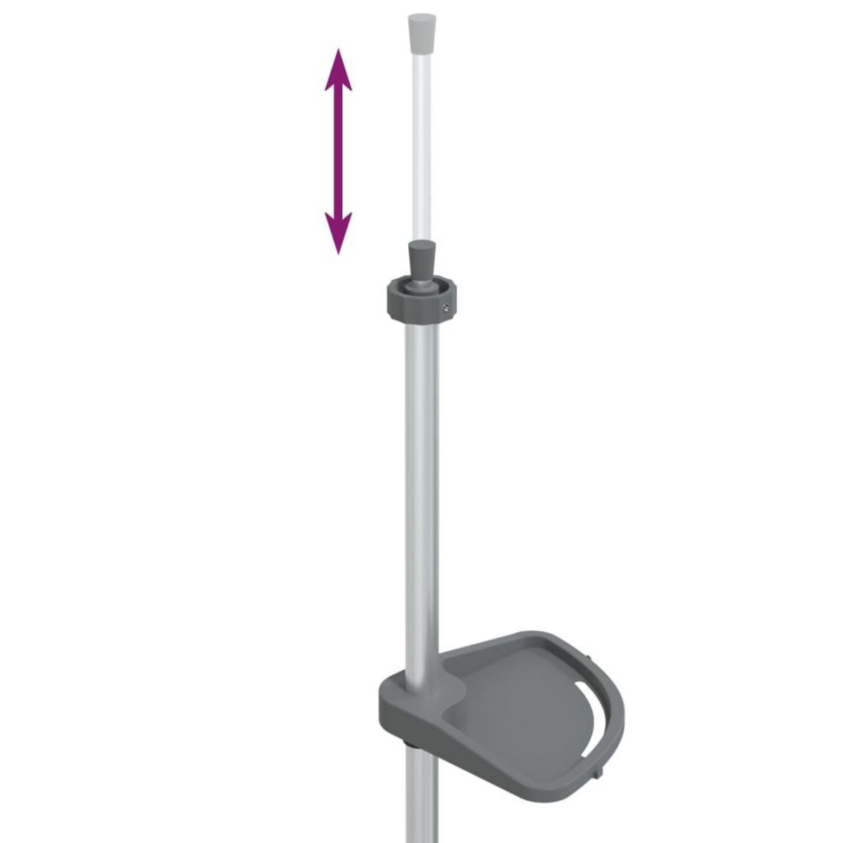 VIDAXL Etagere d'angle de douche telescopique a 4 niveaux Argente