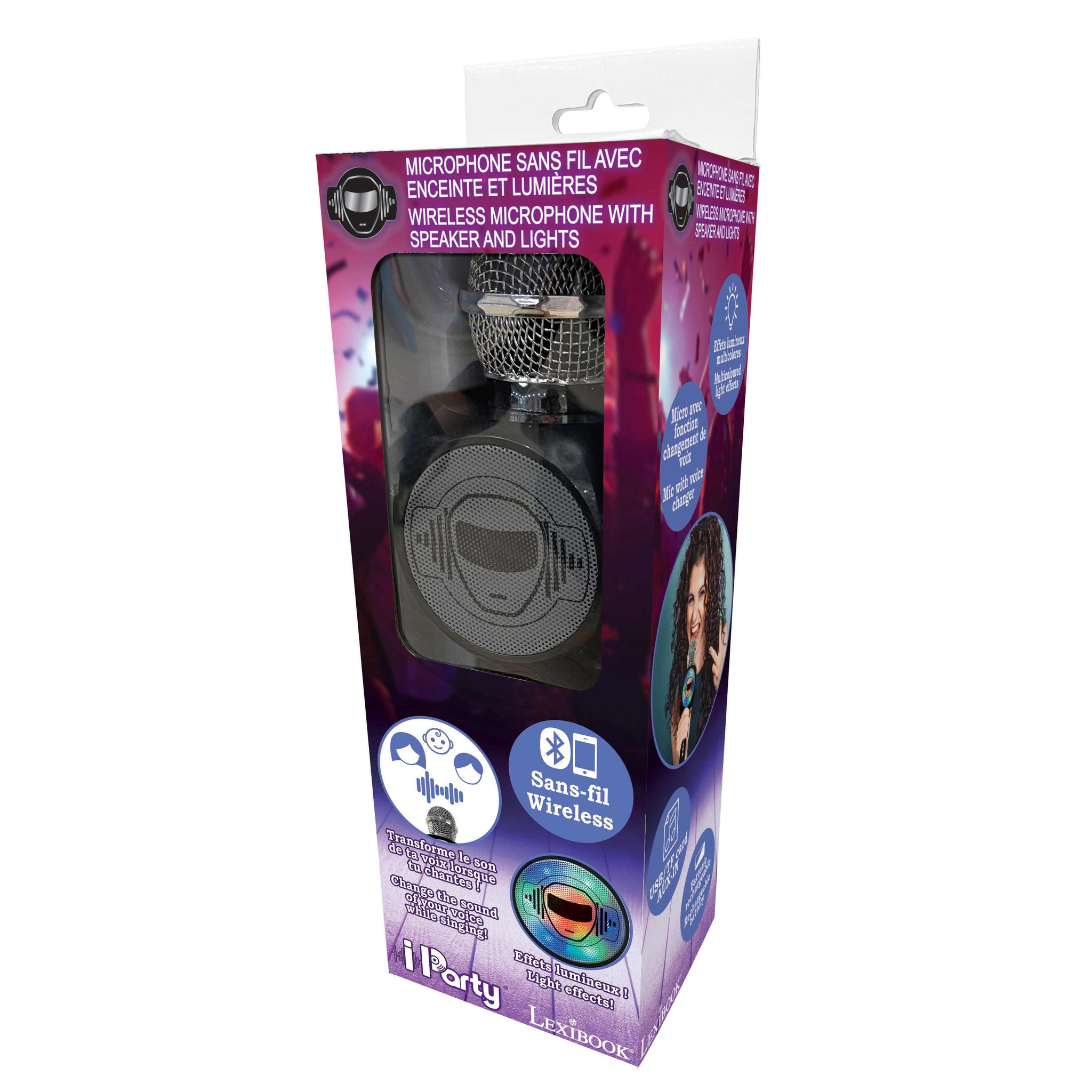 Voir la diapositive 4 : Lexibook Micro Karaoké Sans Fil iParty Enceinte Bluetooth