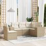 Voir la diapositive 1 : VIDAXL Salon de jardin avec coussins 5 pcs beige resine tressee