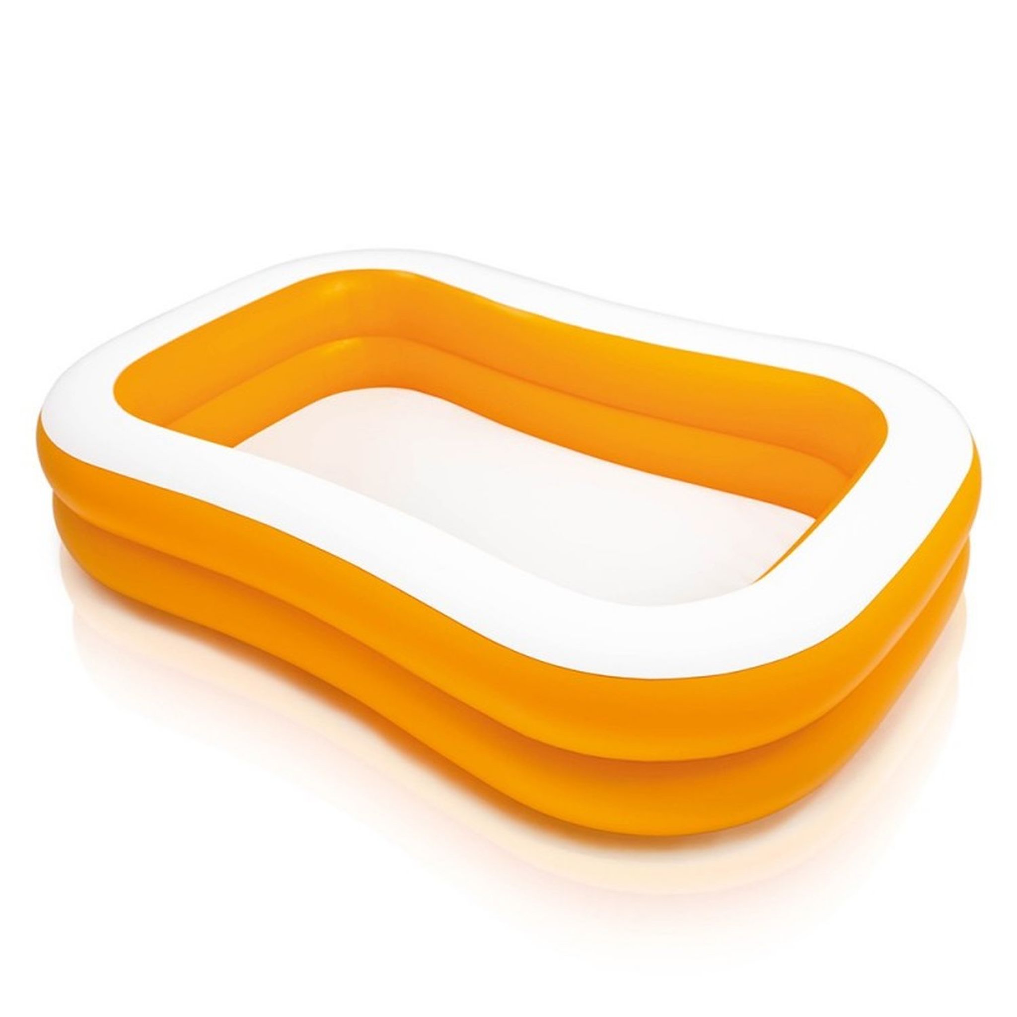Voir la diapositive 1 : INTEX Piscine Gonflable Rectangulaire Abricot