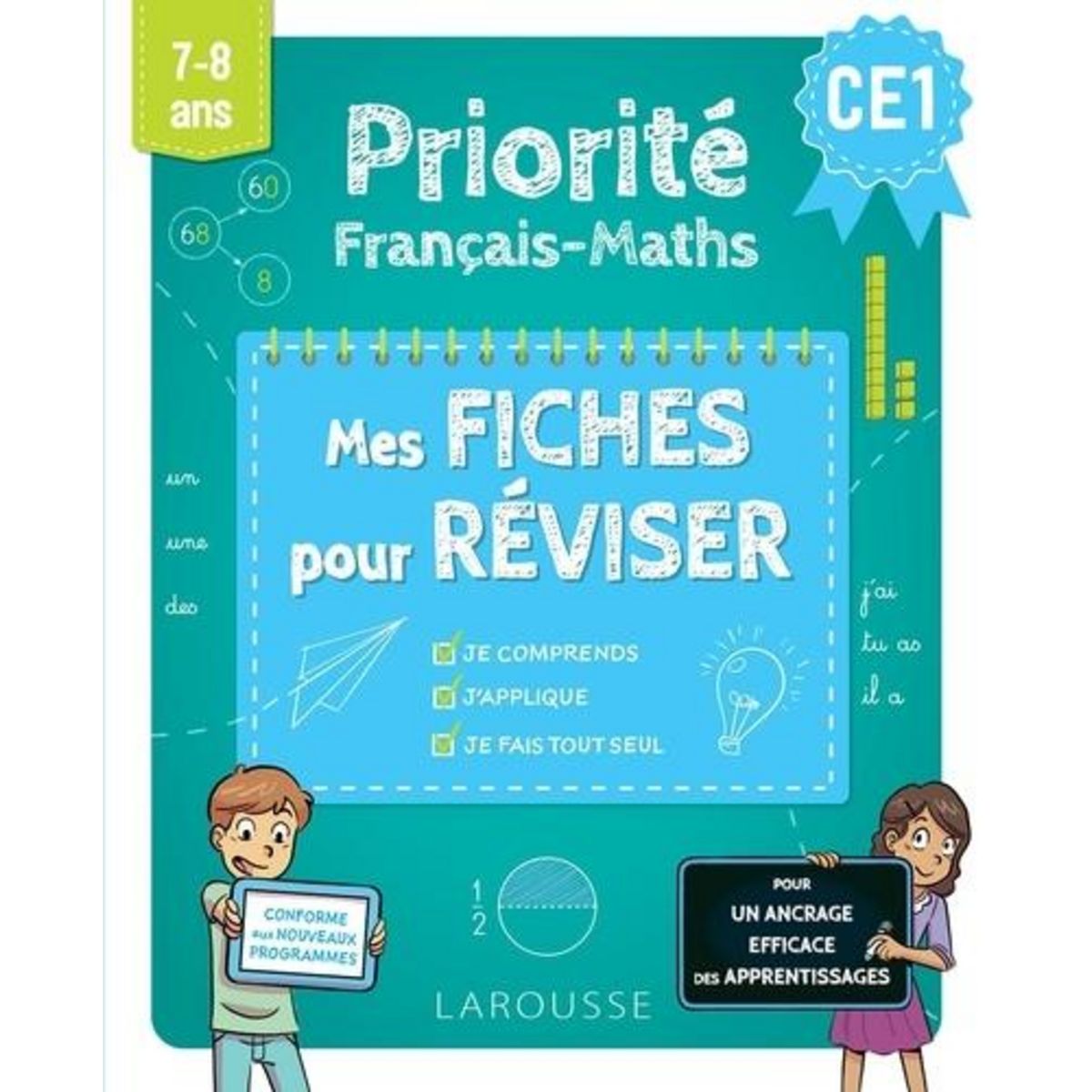 PRIORITE FRANCAIS-MATHS CE1. MES FICHES POUR REVISER, Larousse