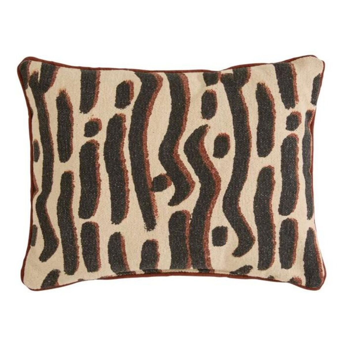 ATMOSPHERA Coussin Déco à Motifs  Wonja  30x40cm Noir