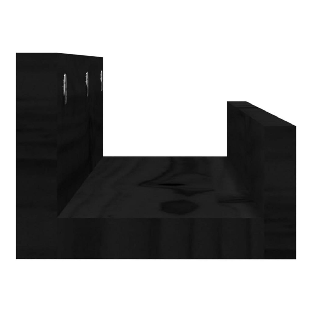 VIDAXL Etageres murales 2 pcs Noir 50x12x9 cm Bois de pin massif