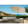 Voir la diapositive 4 : CONCEPT USINE Parasol ecru droit rond 3 x 3 m Cancun