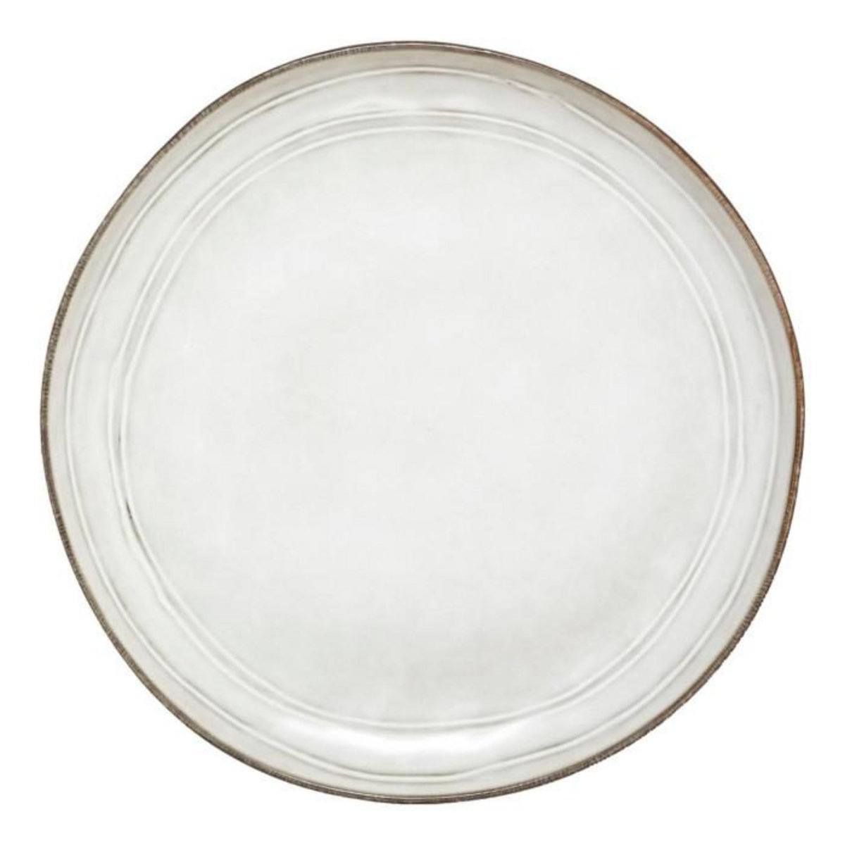 SECRET DE GOURMET Lot de 6 Assiettes Plates  Flower  26cm Gris