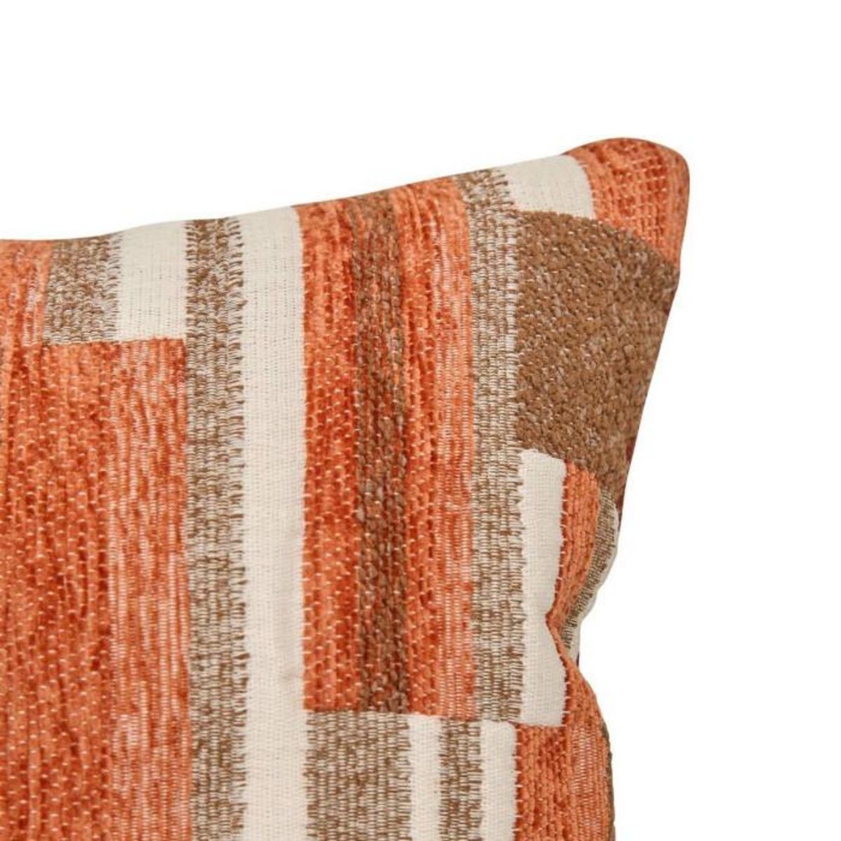 ATMOSPHERA Coussin Déco en Jacquard Chenillé  Calix  30x50cm Ambre
