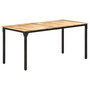 Voir la diapositive 1 : VIDAXL Table de salle a manger 160x80x76 cm Bois de manguier brut